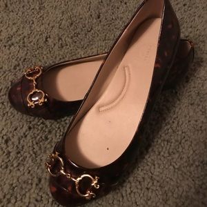 C Wonder Tortoiseshell Double C Ballet Flats 8.5